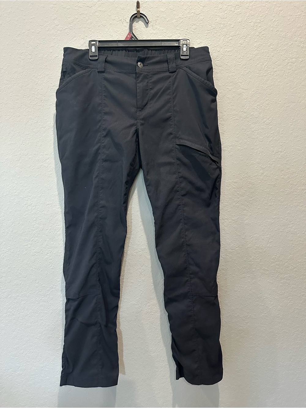 Duluth Trading Co Women’s Black Slim Leg Cargo Stretch Pants Sz 12